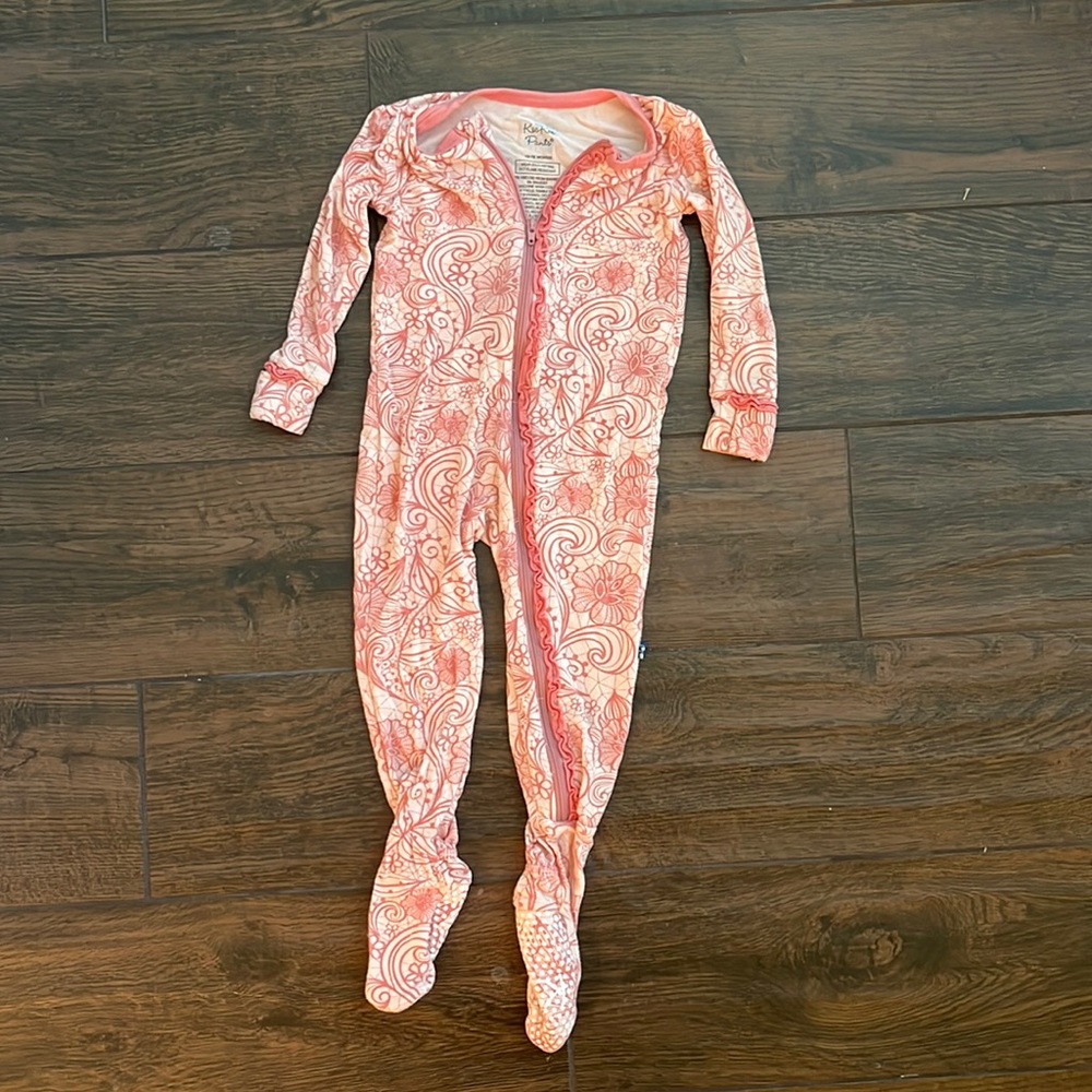 KicKee Pants footie zipper pajamas. Size 12-18 months